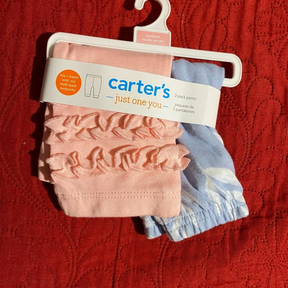 Carter's Just One You Ruffled Diaper Covers - Pink and Blue